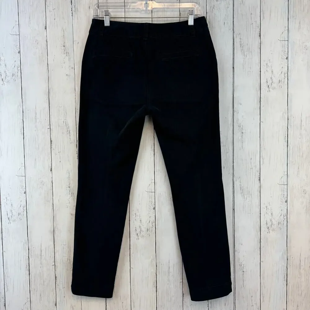 Lauren Ralph Lauren Black Zip Front Pocket Skinny Pointe Pants Size 4 Petite